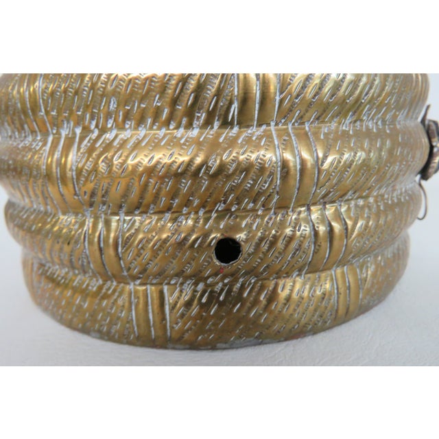1960s Signed Mottahedeh Brass Beehive Lidded Jar Pot Container Box 4710b For Sale - Image 13 of 13