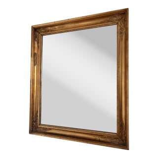 Large Antique Napoleon III Giltwood French Wall Mirror, 19th Century For Sale