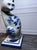 1990s Vintage MCM Blue White Porcelain Cat Figurine Hand Painted Thailand For Sale - Image 5 of 8