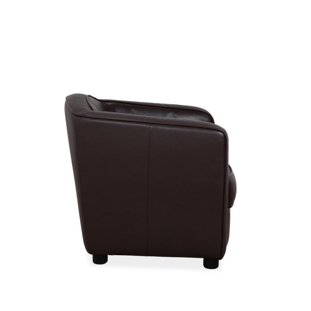 Brown Leather Armchair from Erpo For Sale - Image 9 of 12