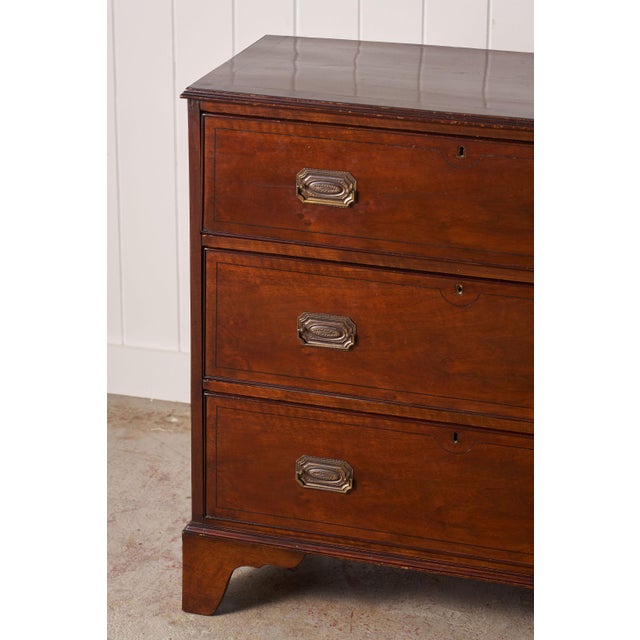 19th Century 19th Century Mahogany Chest With Octagon Backplate Pulls For Sale - Image 5 of 11