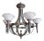 Cyan Design Cristal Aslan Natural White Alabaster and Cast Solid Brass Chandelier in Silver Oxide Finish For Sale