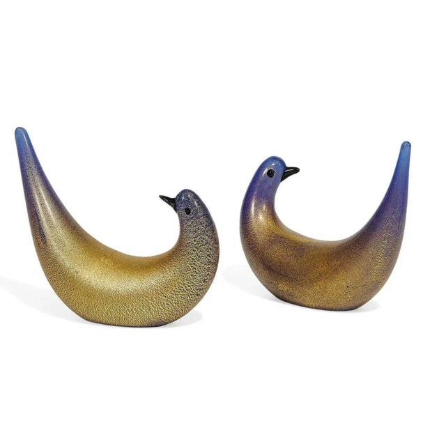 Dino Martens Dino Martens for Vetreria Aureliano Toso, Golden Dove a Pair, Murano, Italy, 1940s For Sale - Image 4 of 7