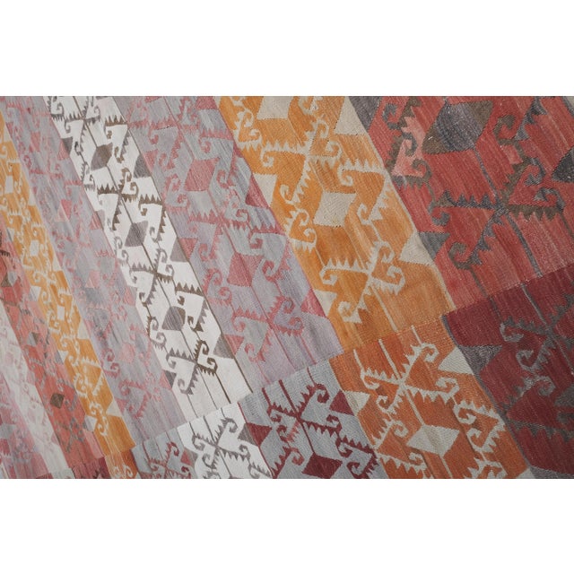Textile 1960s Vintage Turkish Kilim Rug 10'5'' X 10'10'' For Sale - Image 7 of 12
