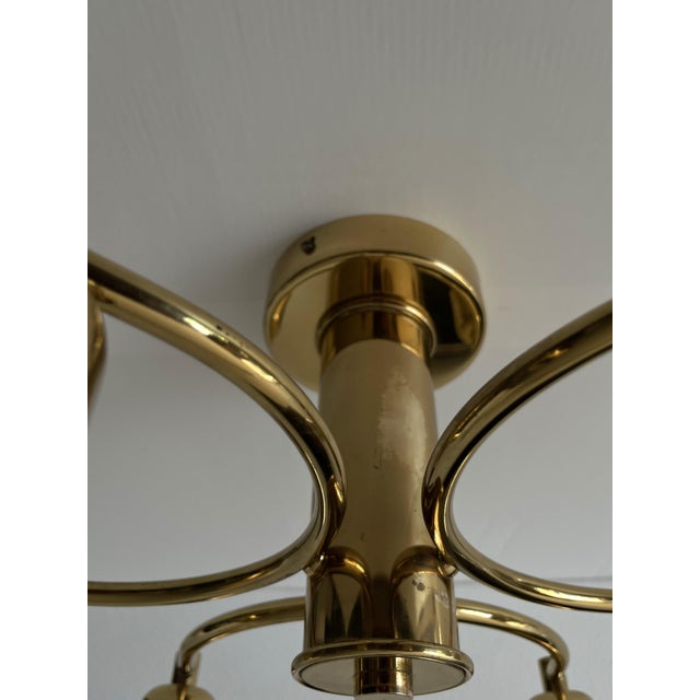 1970s Mid-Century Modern Brass Ceiling Light, Germany, 1970s For Sale - Image 5 of 11