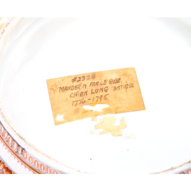Antique 18th Century Chinese Export Porcelain Famille Rose Punch Bowl For Sale - Image 13 of 14