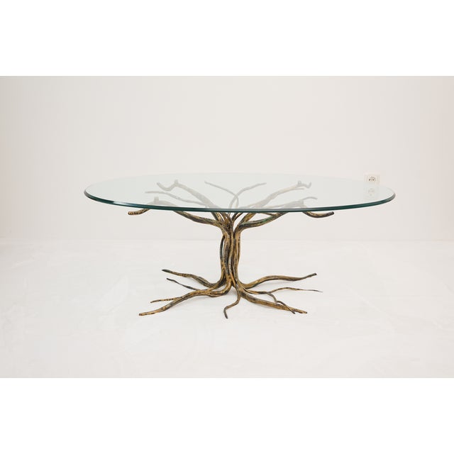 Mid-Century Modern Coffee Table with Forged Metal Frame by Salvino Marsura, 1960s For Sale - Image 3 of 16