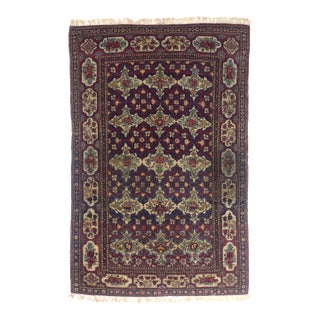 Antique Persian Tehran Rug 4'7" X 7’1" For Sale