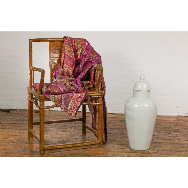 Chinese Vintage White Porcelain Vase with Lid For Sale - Image 3 of 12