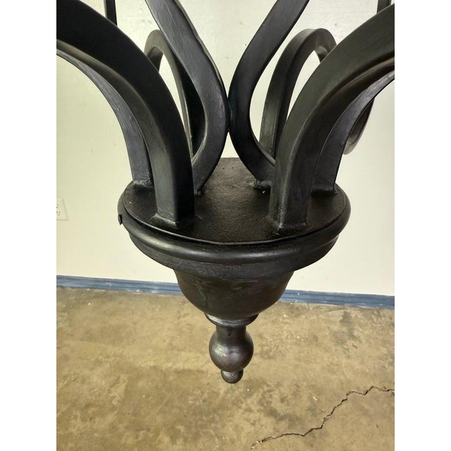 Black Wrought Iron Mulholland Chandelier by Miamar Home Sku: Mla0817 For Sale - Image 8 of 10