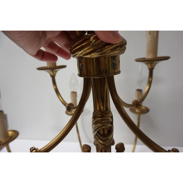Louis XVI 12-Light Chandelier with Tassels in Gilt Bronze For Sale - Image 15 of 18