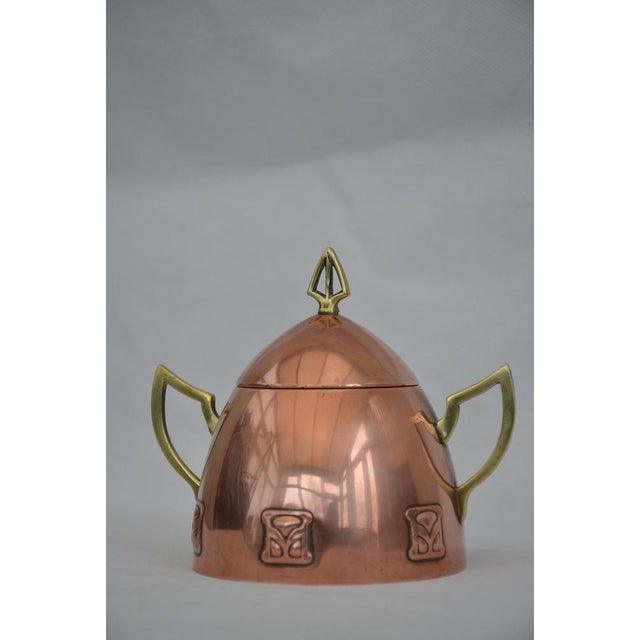 Copper Art Nouveau Secessionist Copper-Plated Sugar Bowl from WMF, 1900s For Sale - Image 8 of 18
