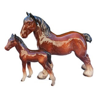 Porcelain Horse Figurine from Hertwig & Co., 1950s For Sale