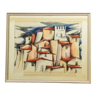 Egidio Zaccheroni, Italy, 1980s, Watercolor, Framed For Sale