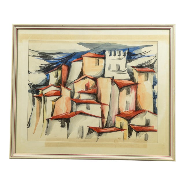 Egidio Zaccheroni, Italy, 1980s, Watercolor, Framed For Sale