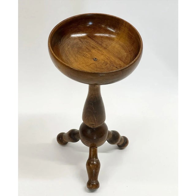 1960s Vintage Hand Turned Wooden Compote Bowl Chairish