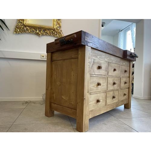 Antique Workbench with Drawers For Sale - Image 4 of 18