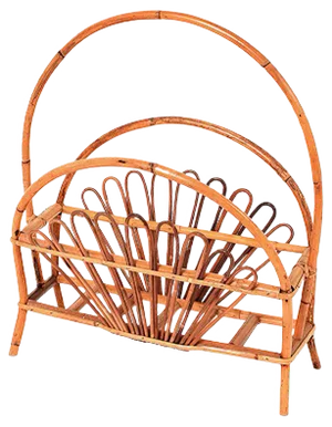 Bamboo and Rattan Magazine Rack by Franco Albini, 1960s