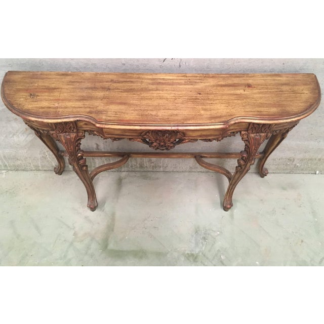 Renaissance Style Carved and Gilded Walnut Pier Mirror and Console Table For Sale - Image 12 of 18
