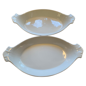 Vintage French Apilco Au Gratin Dishes a Pair