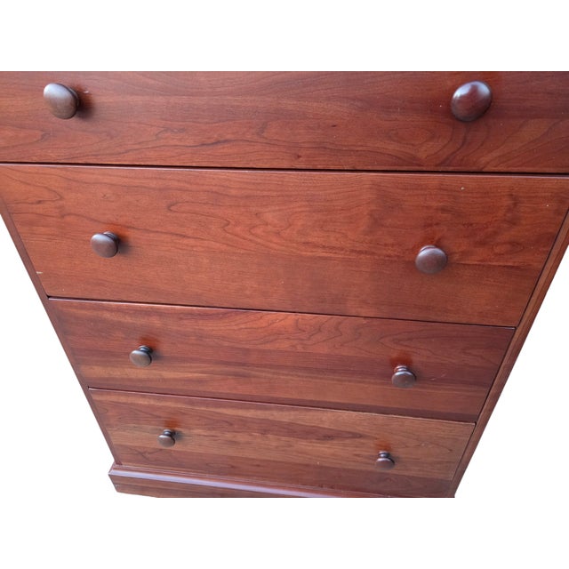 1990s Ethan Allen American Impressions High Chest Dresser Armoire Mission Arts Crafts For Sale - Image 13 of 16