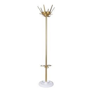 Italian Floor Coat Stand in Gilt Brass, 1960s For Sale