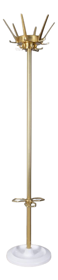 Italian Floor Coat Stand in Gilt Brass, 1960s