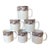 Vintage Spode Delamere Brown Transferware Coffee Mugs - Set of 6 For Sale