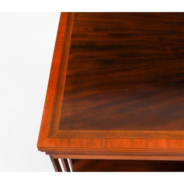Antique Edwardian Flame Mahogany Revolving Bookcase, Early 20th Century For Sale - Image 5 of 10