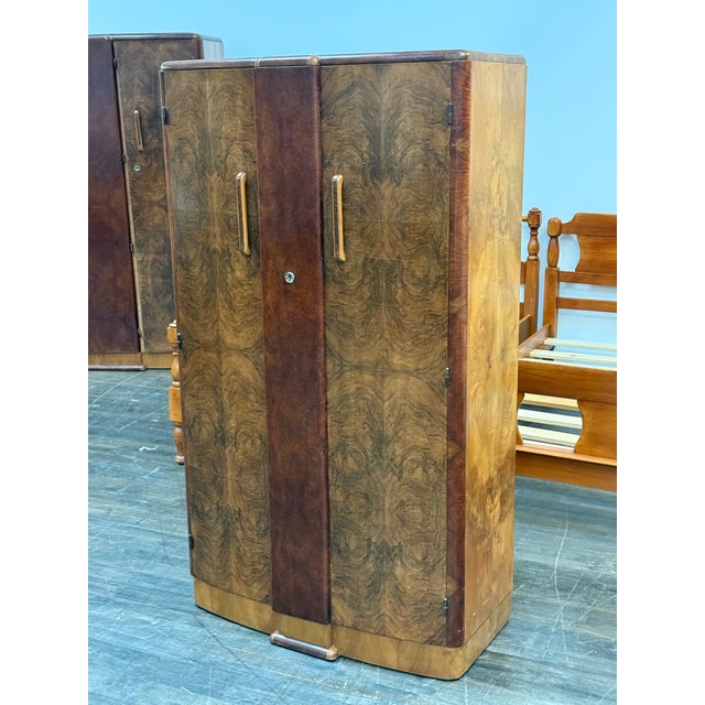 Art Deco Mid 20th Century Art Deco Hanging Armoire With Drawers For Sale - Image 3 of 12