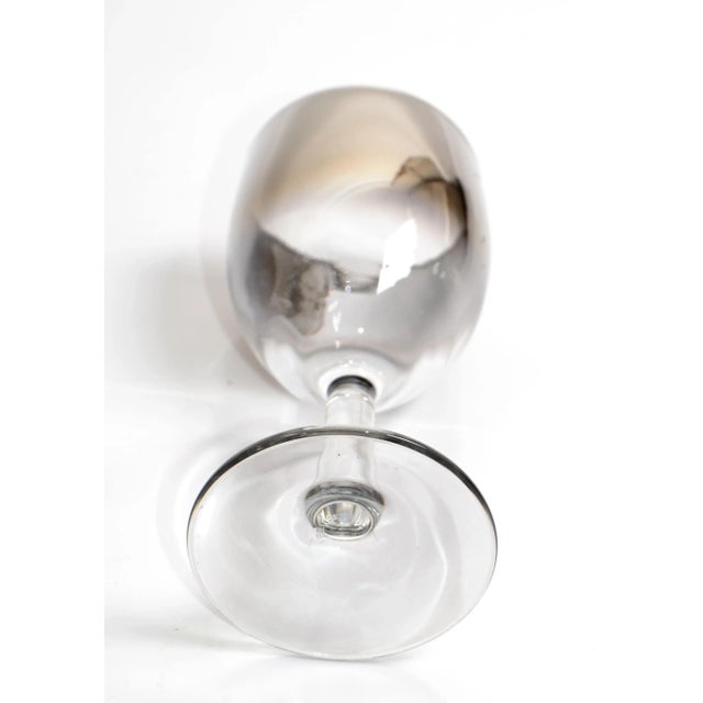 Vintage Silver Fade 1970 Dorothy Thorpe Style Ombre Metallic Color Wine Glass Stemware- Set of 6 For Sale - Image 10 of 12