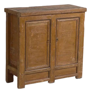 Antique Cabinet with Ochre Patina, 1900