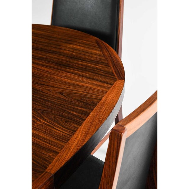 Vintage Danish Dining Chairs in Rosewood and Leather from Dyrlund, 1960s, Set of 8 For Sale - Image 9 of 10