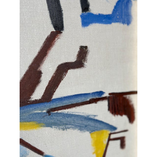 1960s Ante Gerhard, Abstract Landscape, 1964, Oil on Canvas, Framed For Sale - Image 5 of 18