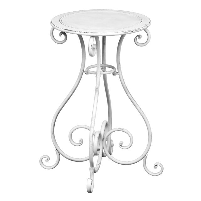 Metal Pr. Vintage Metal Garden Pedestals For Sale - Image 7 of 12