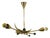 Italian Stilnovo Style Brass Sputnik Chandelier, 1970s For Sale