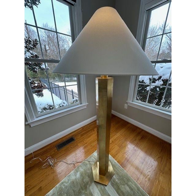 Metal Brass Olivier Large Floor Lamp by Visual Comfort For Sale - Image 7 of 7