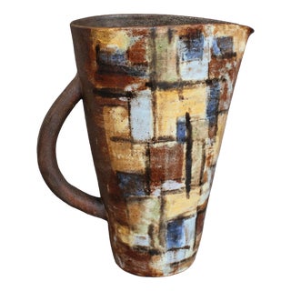 Vintage French Ceramic Jug by Alexandre Kostanda, 1960s For Sale