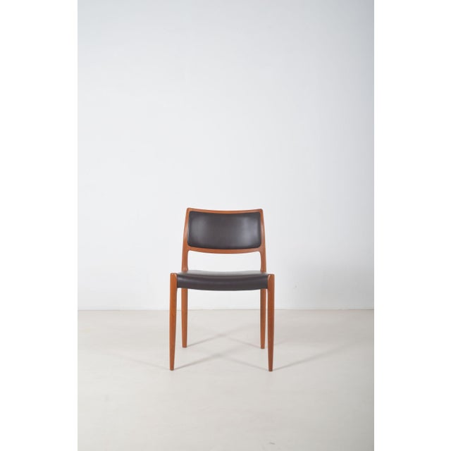 Chairs Model 80 by Niels Møller for J.L. Møllers, 1960s, Set of 6 For Sale - Image 6 of 15