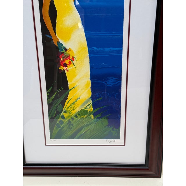 Circa 2002 Emile Bellet Adossee a La Mer Lithograph Artist Proof Edition 65/100 For Sale - Image 4 of 12