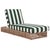Spritely Home Gillian Chaise Lounge, Heather Tan/Hunter Green Stripe For Sale - Image 4 of 12