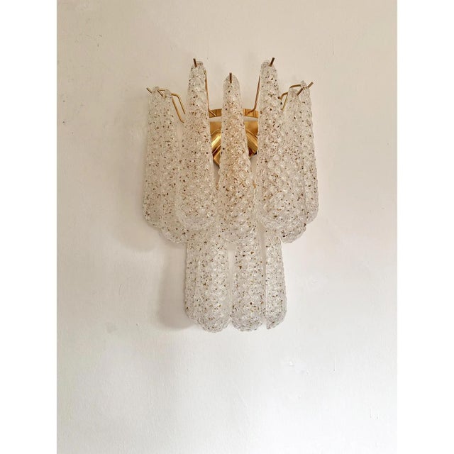 Murano Glass Gold Wall Sconces by Simoeng, Set of 2 For Sale - Image 7 of 9
