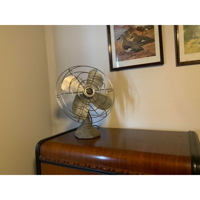 1940s Industrial Manning-Bowman Model 51 Oscillating Desk Electric Fan For Sale - Image 11 of 11