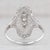1930s Vintage 0.12ctw Diamond 3-Stone Filigree Ring 18k White Gold Size 9.5 For Sale - Image 5 of 7