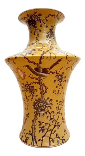 Chinese Da Ya Zhai Porcelain Grisaille Yen-Yen Vase