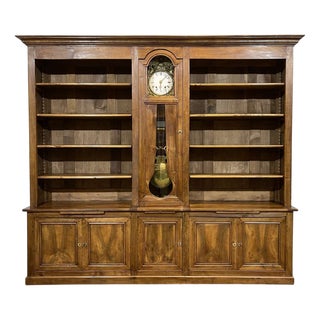 Walnut and Oak Bookcase, Early 20th Century For Sale