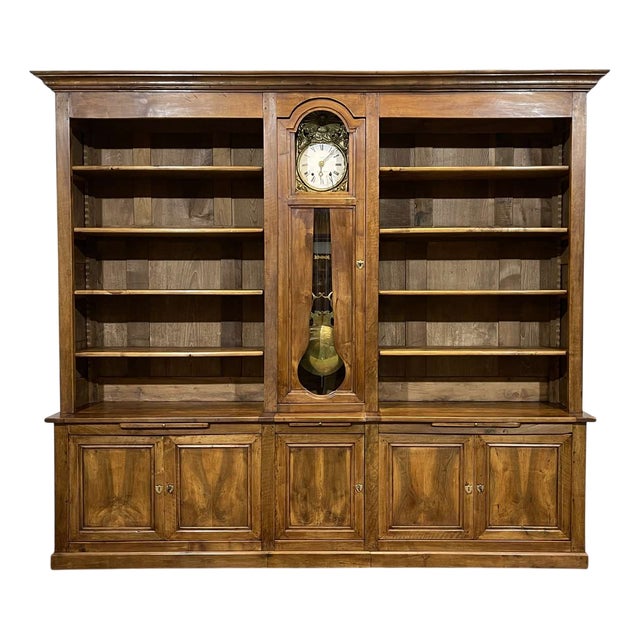 Walnut and Oak Bookcase, Early 20th Century For Sale