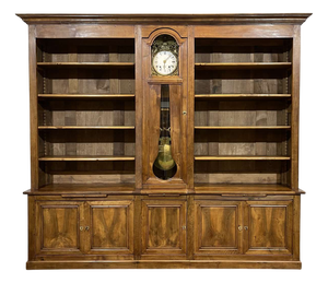 Walnut and Oak Bookcase, Early 20th Century