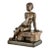 Art Nouveau Metal Sculpture of Seated Girl by Emmanuel Villanis, 1900 For Sale - Image 3 of 11