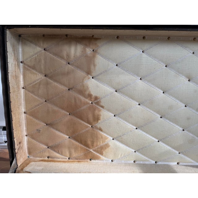 Brown Antique Louis Vuitton Monogram Canvas Cabin 100 Trunk, Black Lacquered Iron Hardware, Dated 1911, Monogrammed v.b.n [Ll] For Sale - Image 8 of 12